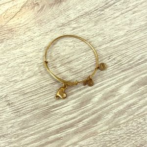 Alex and Ani Gold Heart Bangle
